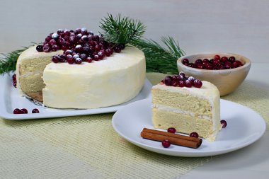 limon bisküvi kek ile kızılcık