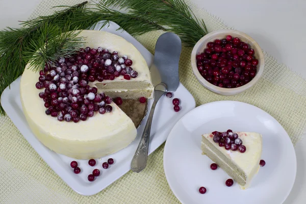 limon bisküvi kek ile kızılcık