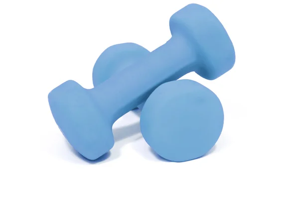 Blue Dumbbells — Stock Photo, Image