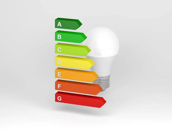 Енергетична Етикетка Ізольована Світло Сірому Фоні Маркування Енергоспоживання Ілюстрація — стокове фото