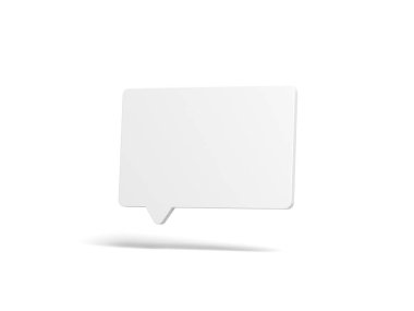 Beyaz arkaplanda sohbet simgesi izole edildi. Bomboş. Konuşma balonu. Boşluk. Mesaj var. 3d illüstrasyon.