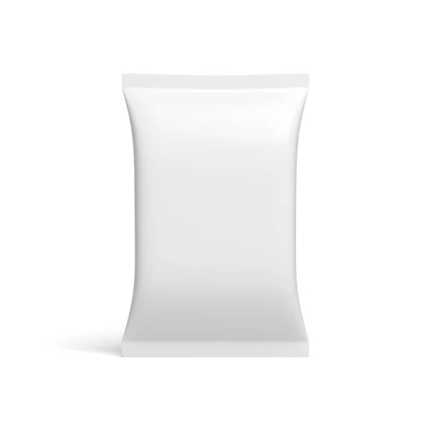 Πλαστική Σακούλα Που Απομονώνεται Λευκό Φόντο Mockup Κενό Συσκευασία Εικονογράφηση — Φωτογραφία Αρχείου