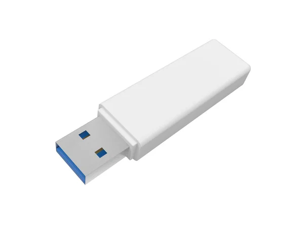 Usb Flash Drive Απομονώνονται Λευκό Φόντο Συσκευή Αποθήκευσης Δεδομένων Μονάδα — Φωτογραφία Αρχείου