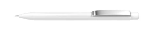 White Pen Isolated White Background Open Pen Mockup Ballpoint Pen — Stock Photo, Image