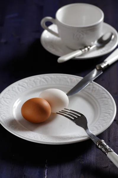 Table decorated for breakfast — Stock Photo, Image