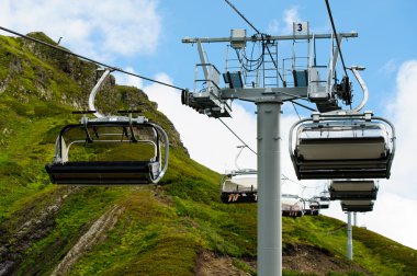 sandalye Asansör krasnaya polyana (Rusya, sochi dağlarında)