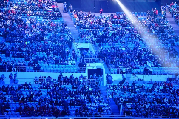 People in the stands,Opening ceremony of Sochi 2014 — Stock Photo, Image