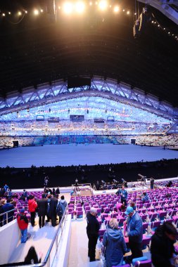 açılış töreni Soçi 2014 insanlar standları,