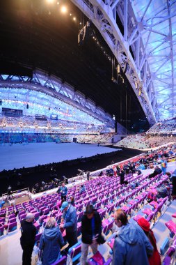 açılış töreni Soçi 2014 insanlar standları,