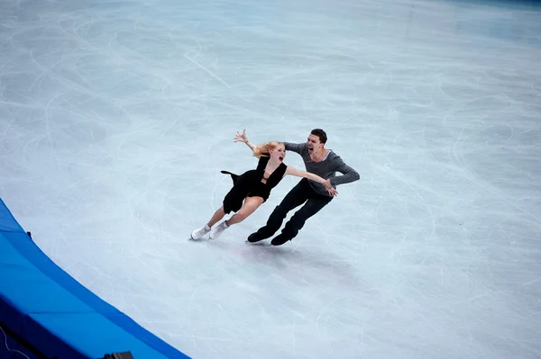 Ekaterina Bobrova and Dimitri Soloviev at Sochi 2014 XXII Olympic Winter Games — Stock Photo, Image