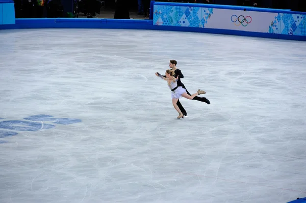 Pernelle carron och lloyd jones i sochi 2014 xxii olympiska vinterspelen — Stockfoto