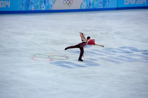 Marco Fabbri and Charlène Guignard at Sochi 2014 XXII Olympic Winter Games — Stockfoto