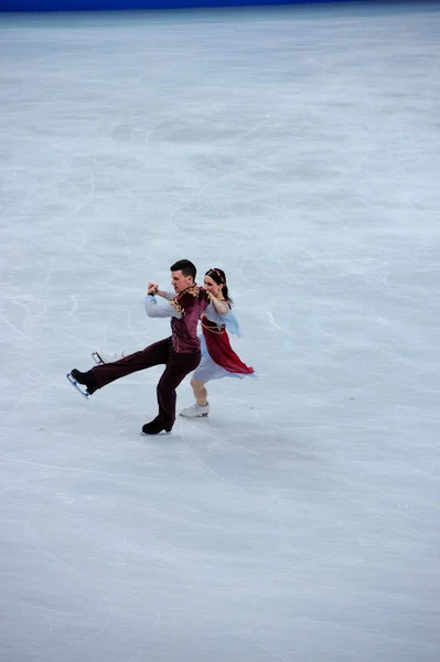 Marco Fabbri and Charlène Guignard at Sochi 2014 XXII Olympic Winter Games — Stock Photo, Image