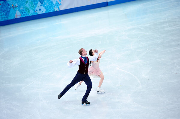 Эван Бейтс и Мэдисон Чок на XXII зимних Олимпийских играх в Сочи
