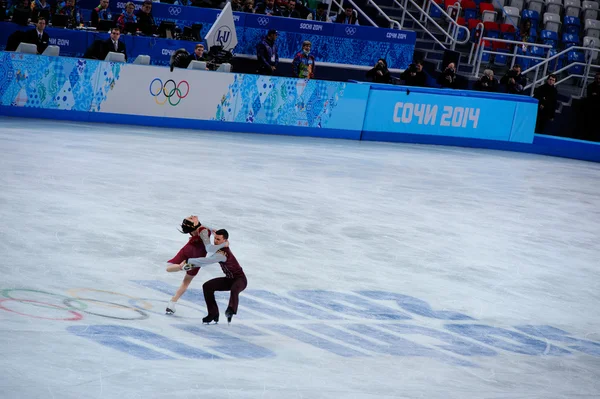 Marco Fabbri and Charlène Guignard at Sochi 2014 XXII Olympic Winter Games — Stock Photo, Image