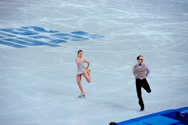 Alexander GAZSI and Nelli Zhiganshina at Sochi 2014 XXII Olympic Winter Games — Stock Photo, Image