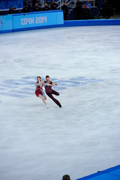 Marco Fabbri and Charlène Guignard at Sochi 2014 XXII Olympic Winter Games — Stok fotoğraf