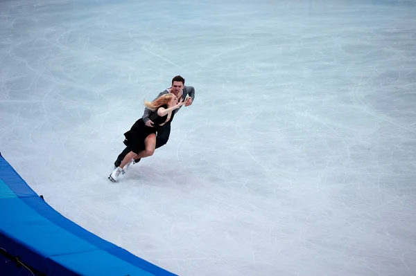 Ekaterina Bobrova y Dimitri Soloviev en los XXII Juegos Olímpicos de Invierno de Sochi 2014 —  Fotos de Stock