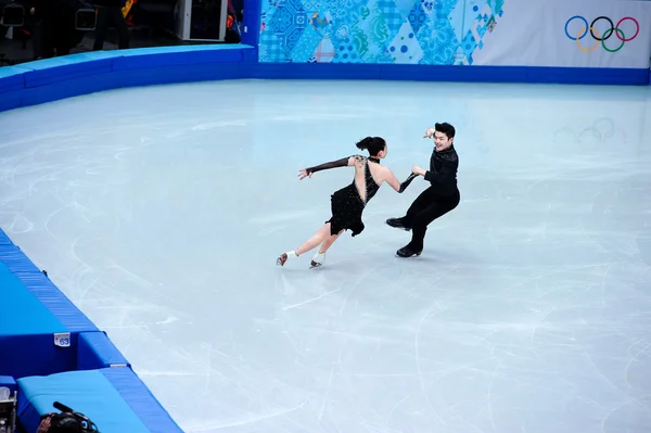 सोची 2014 XXII ओलंपिक शीतकालीन खेलों में माया शिबुतानी और एलेक्स शिबुतानी — स्टॉक फ़ोटो, इमेज
