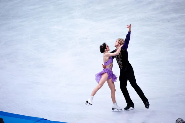 Meryl Davis e Charlie White nos Jogos Olímpicos de Inverno de 2014 — Fotografia de Stock