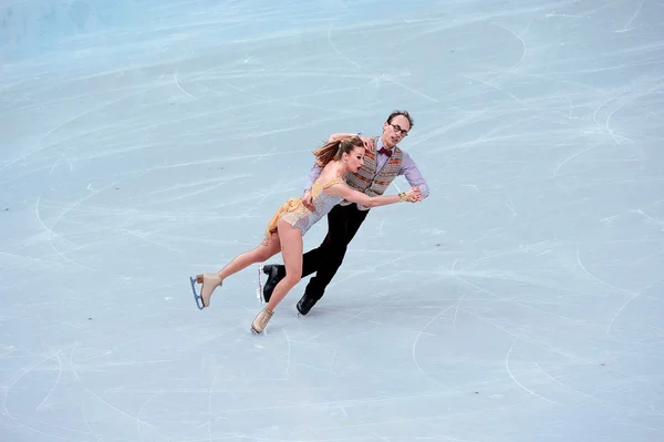Alexander gazsi en nelli zhiganshina Sotchi 2014 xxii Olympische Winterspelen — Stockfoto