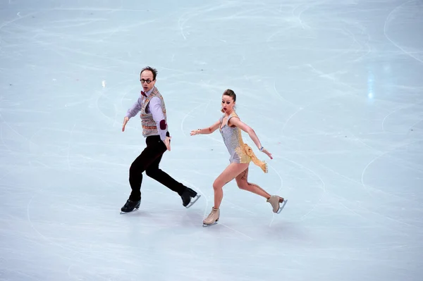 Alexander gazsi en nelli zhiganshina Sotchi 2014 xxii Olympische Winterspelen — Stockfoto