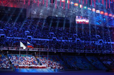 Sochi 2014 kapanış töreninde Rus Olimpiyat takımı