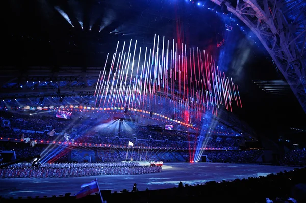 Spettacolo sul palco della cerimonia di chiusura di Sochi 2014 — Foto Stock