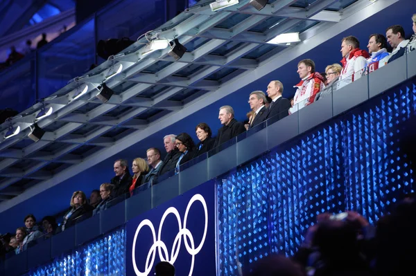 Officials at the stands of Closing ceremony of Sochi 2014 — Stock Photo, Image
