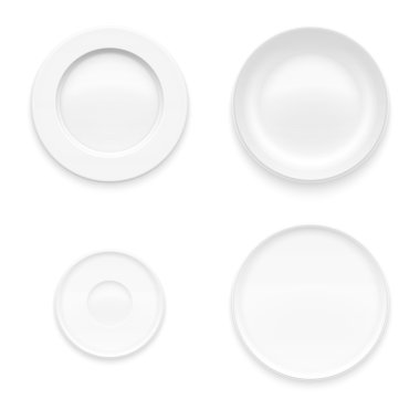 plaka ayarlayın. mutfak dishware.