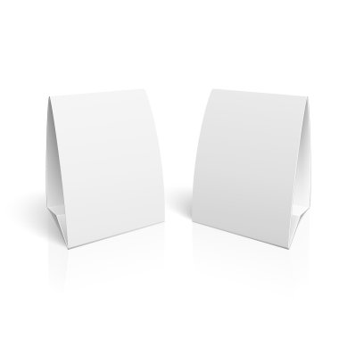 Blank paper table cards. clipart