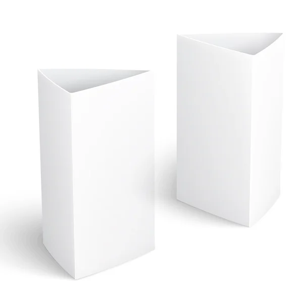 Cartes triangle verticales en papier blanc . — Image vectorielle