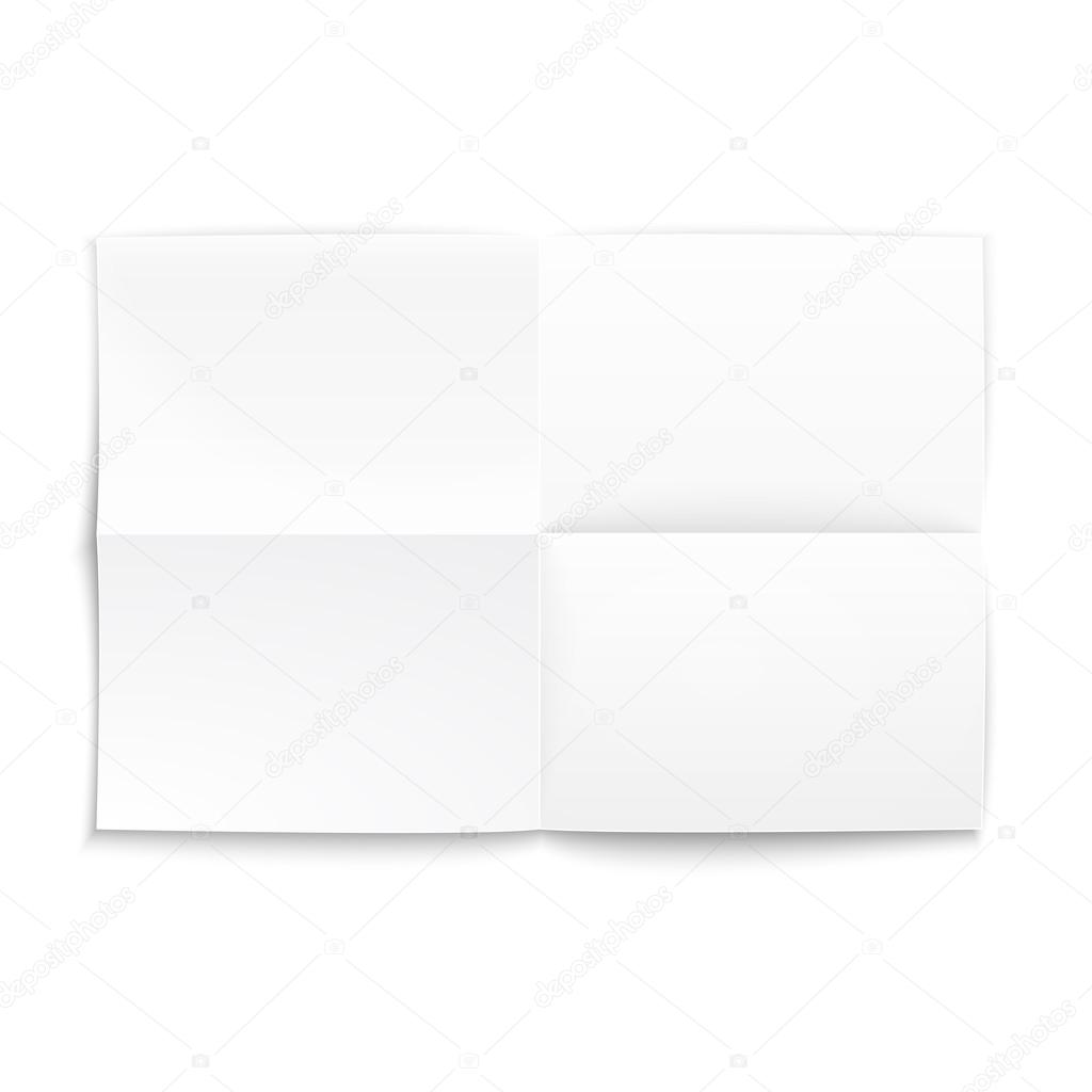 Folded paper on white background, soft shadows.