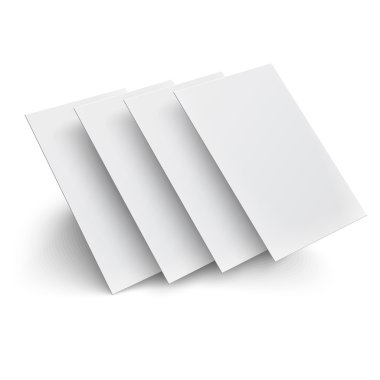 Hover blank pages on white background. clipart
