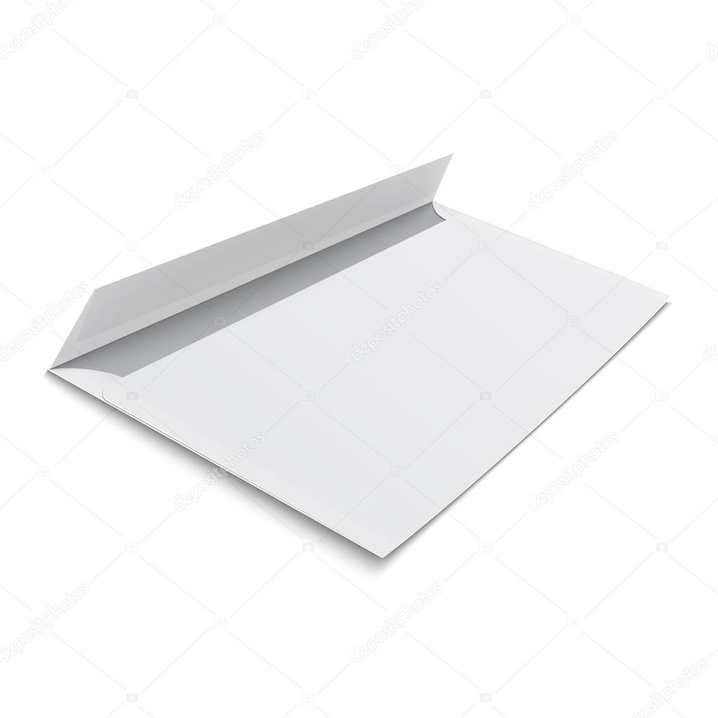 Blank envelope on white background.
