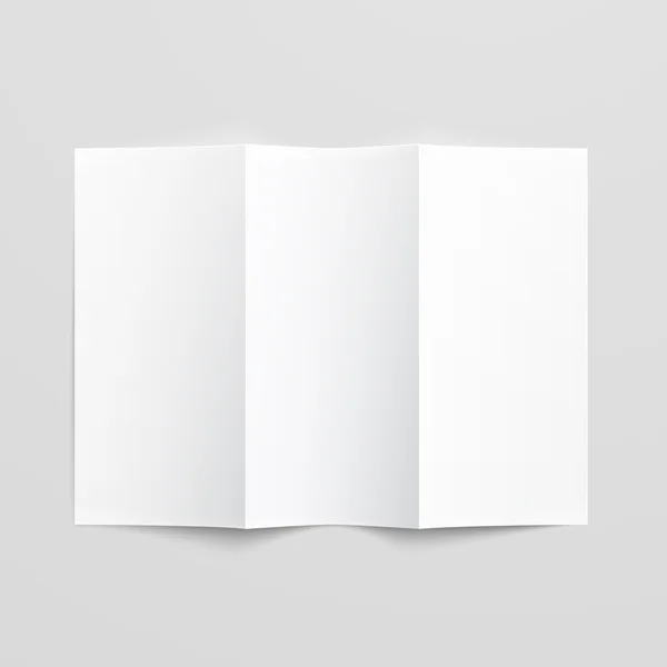 Folleto en blanco sobre papel triple . — Vector de stock