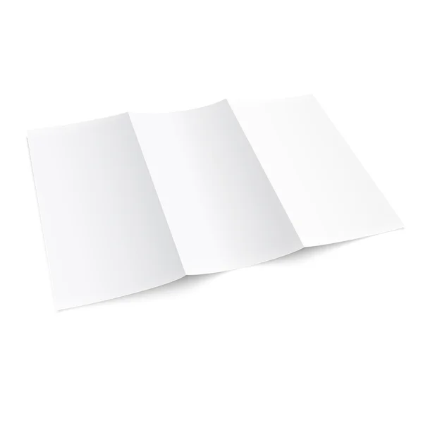 Blank trifold paper brochure. — Stock Vector