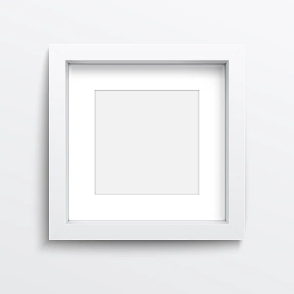 Λευκό τετράγωνο πλαίσιο στον τοίχο γκρι. Royalty Free Διανύσματα Αρχείου