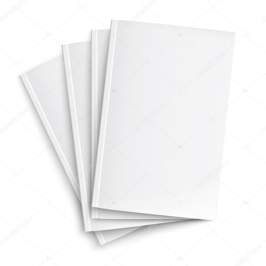 Stack of blank magazines template.