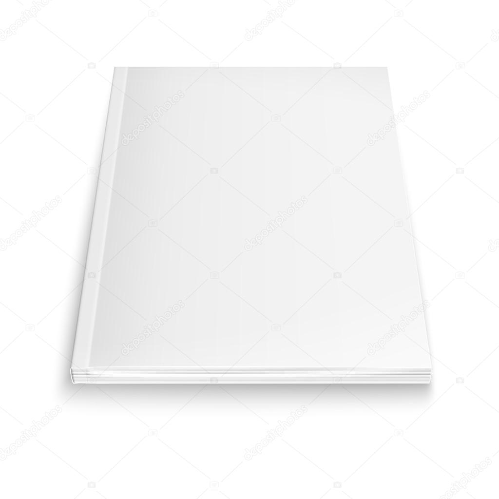 Blank magazine template with soft shadows.