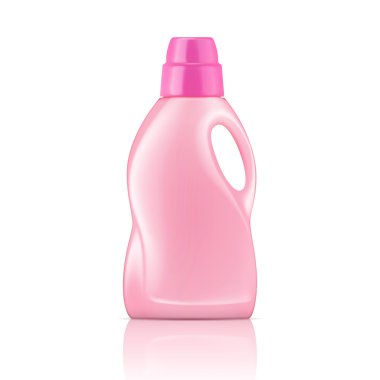 Pink liquid laundry detergent bottle.