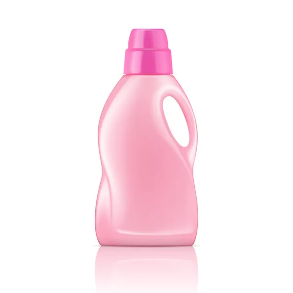 Botella de detergente líquido rosa para ropa . — Archivo Imágenes Vectoriales