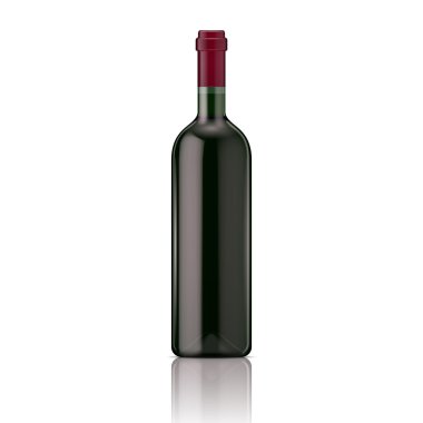 Red wine bottle. clipart