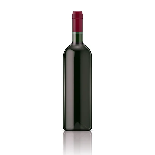 Red wine bottle. — Stock Vector