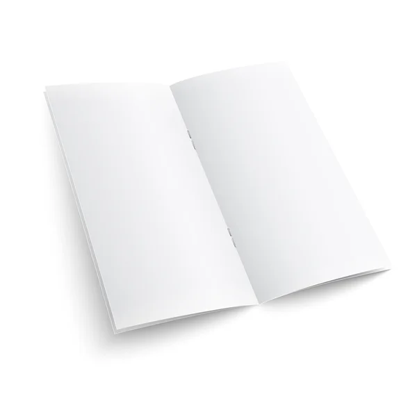 Folleto de papel en blanco con clips . — Vector de stock