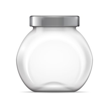 Empty glass jar clipart