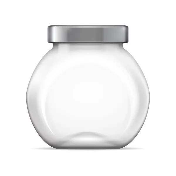 Empty glass jar — Stock Vector