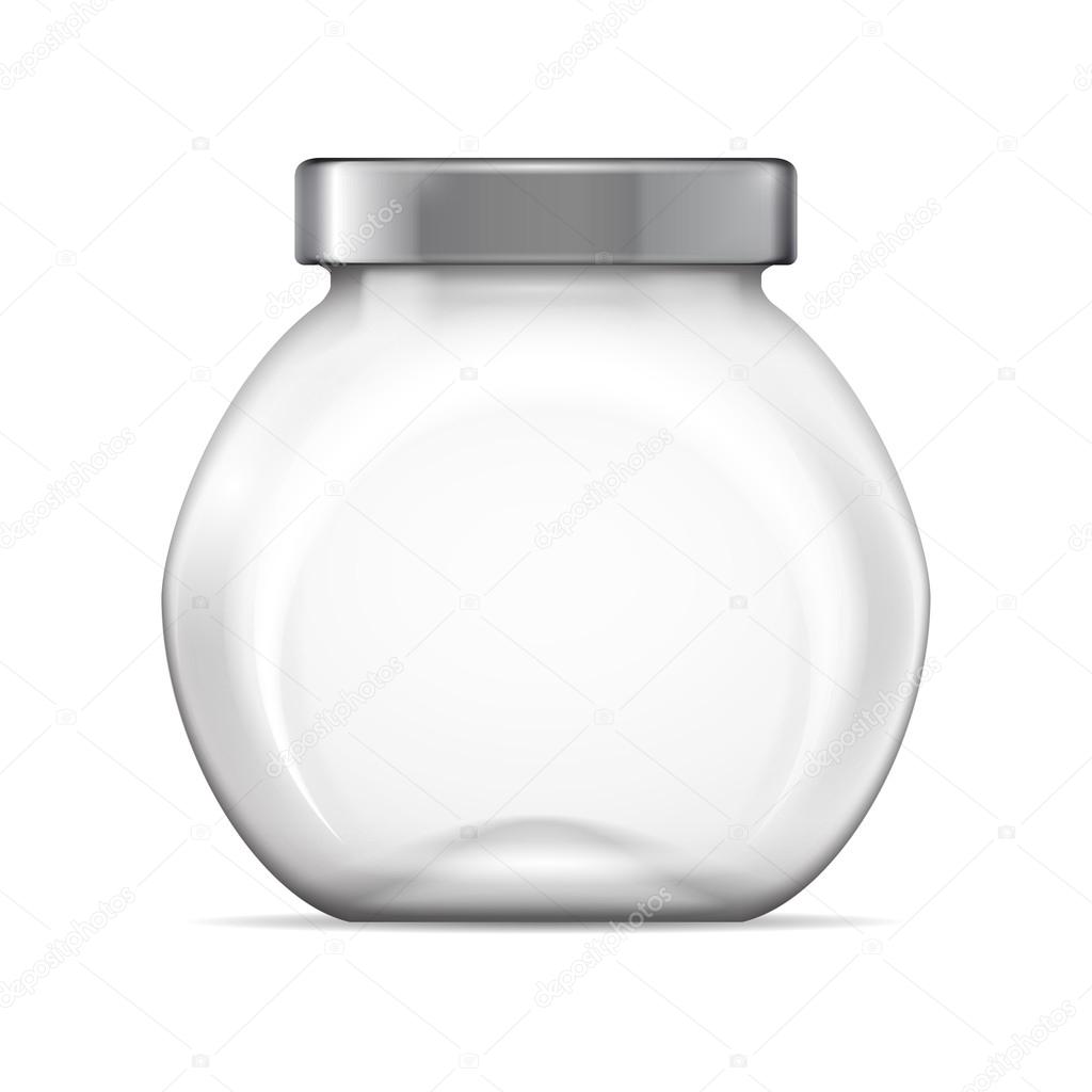 Empty glass jar