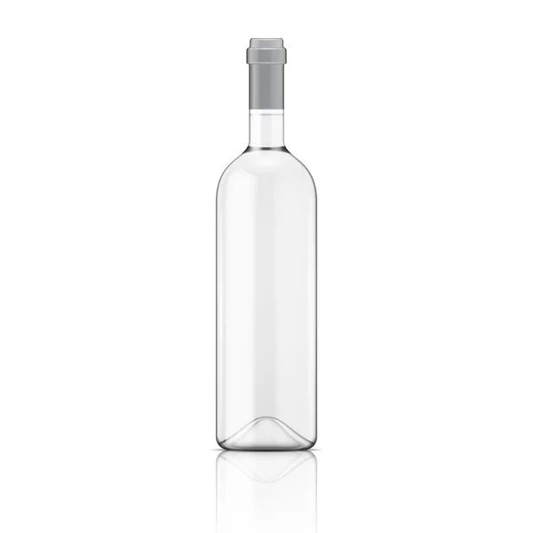 Botella de vino transparente . — Vector de stock