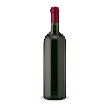 Red wine bottle. clipart